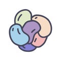 candy dragee color vector doodle simple icon