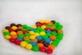 Candy drops in the form of heart Royalty Free Stock Photo