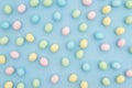 Candy Easter egg background blue material Royalty Free Stock Photo