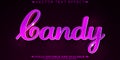 Candy editable text effect, editable sweet and sugar text style Royalty Free Stock Photo