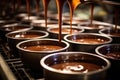 Candy factory closeup: the chocolate production process