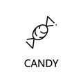 Candy flat icon or logo for web design. Royalty Free Stock Photo