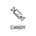 Candy flat icon or logo for web design. Royalty Free Stock Photo