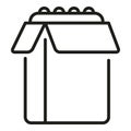 Candy food box icon outline vector. Takeaway food