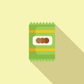 Candy food package icon flat vector. Sweet cereal food Royalty Free Stock Photo