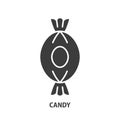 Candy glyph icon. Sign of sweets. Vector illustration