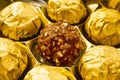 Candy in gold wrappers, Royalty Free Stock Photo