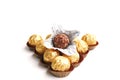 Candy in golden foil Royalty Free Stock Photo