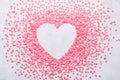 Candy heart background for Valentines Day. Copy space Royalty Free Stock Photo