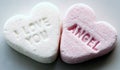 Candy heart with message Royalty Free Stock Photo