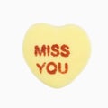 Candy heart on white. Royalty Free Stock Photo