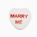 Candy heart on white. Royalty Free Stock Photo