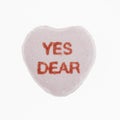 Candy heart on white. Royalty Free Stock Photo