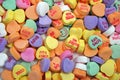 Candy hearts from above