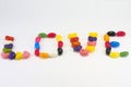Candy Jellybean sign LOVE