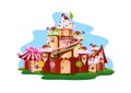 Sweet castle in the candy land Royalty Free Stock Photo