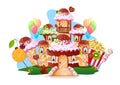 Sweet castle in the candy land