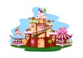 Sweet castle in the candy land