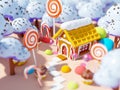 Candy land landscape Royalty Free Stock Photo