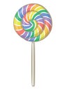 Candy Lollipop Stick Rainbow Sweets Cartoon