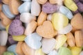 Candy, love hart colorful closeup with background Royalty Free Stock Photo