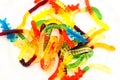 Candy marmalade gummy worms Royalty Free Stock Photo