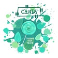 Candy Mint Lolly Dessert Colorful Icon Choose Your Taste Cafe Poster Royalty Free Stock Photo