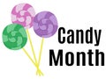 Candy Month, idea for a poster, banner, flyer or postcard