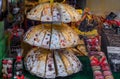 Candy and nougat with nuts at a confection shop in Colmar, Alsace France