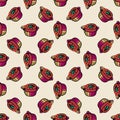 Cute doodle chocolate candy seamless pattern. Endless comfit background.