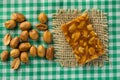 Candy with peanut: Pe de Moleque in Brazil and Chikki in India. Royalty Free Stock Photo