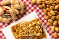 Candy with peanut: Pe de Moleque in Brazil and Chikki in India.