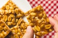 Candy with peanut: Pe de Moleque in Brazil and Chikki in India. Royalty Free Stock Photo