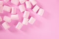Candy pink marshmallow sweets pattern texture