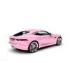 Candy pink modern concept sports car - tail view