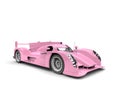 Candy pink modern super race car - beauty shot