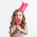 Candy princess girl with lollipop