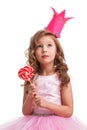 Candy princess girl with lollipop