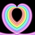 Candy rainbow heart Royalty Free Stock Photo