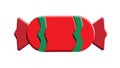 Candy in red wrap icon isolated Royalty Free Stock Photo