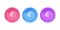 Candy round swirl vector illustration, lollypop icon