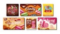 Candy Shop Creative Promotional Posters Set Vector