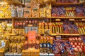 Candy shop, finest selection of sweets, biscuits and chocolates for sale at supermarket
