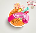 Candy shop label Royalty Free Stock Photo