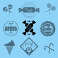 Candy Shop Labels and Icons Royalty Free Stock Photo