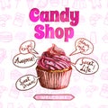Candy Shop Poster Royalty Free Stock Photo
