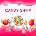 Candy Shop Poster Royalty Free Stock Photo