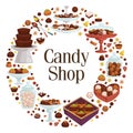 Candy shop store or shop with assortment of sweets Royalty Free Stock Photo