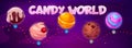 Candy space ui game level map galaxy background