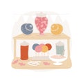 Candy station isolated cartoon vector illustration.